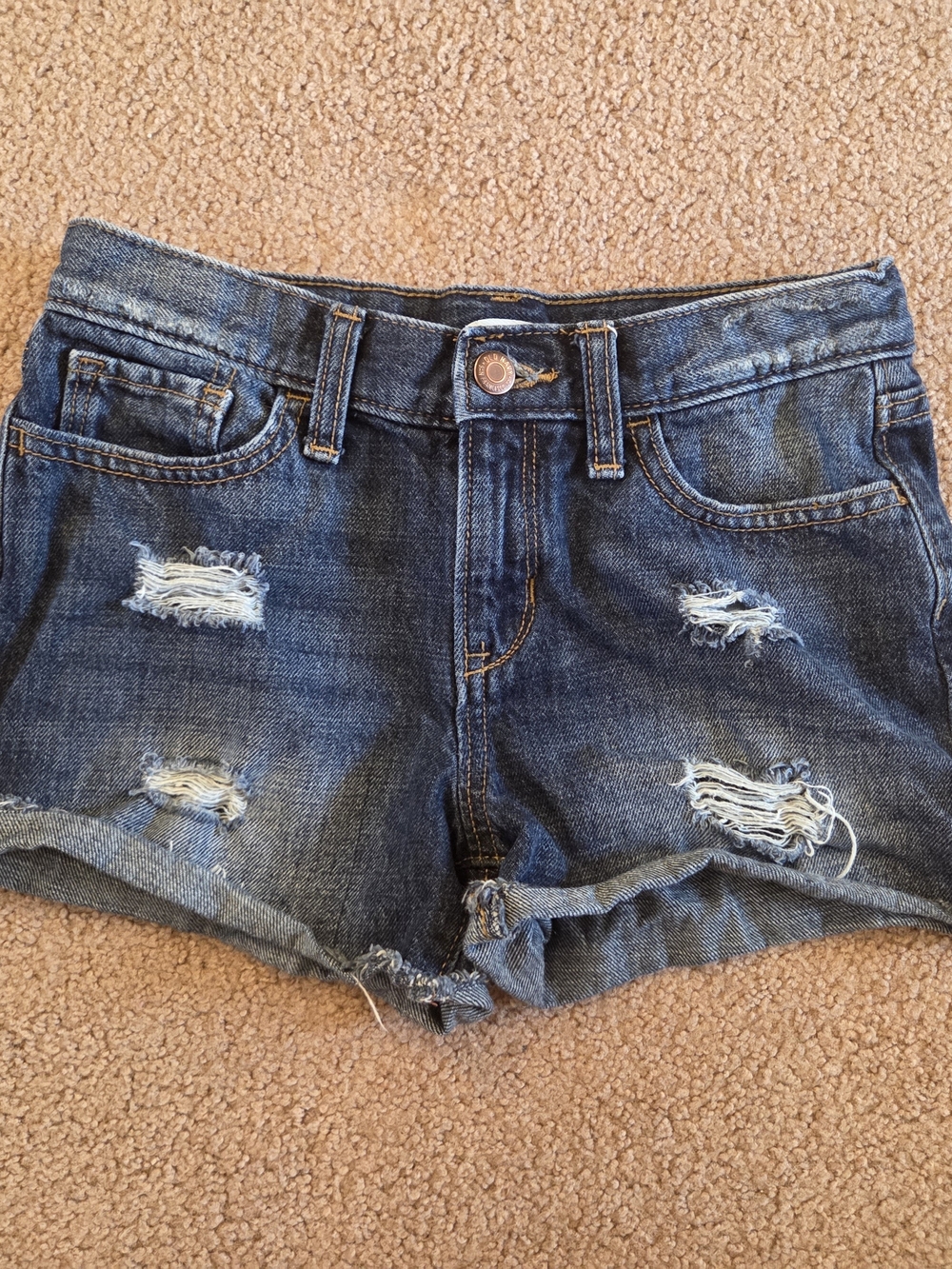 Women’s Distressed Denim Shorts - Blue